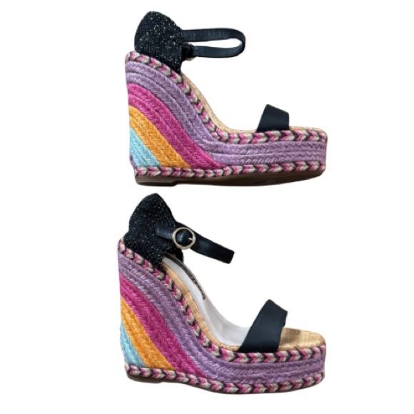 Sophia Webster Colorblock Wedge Espadrilles